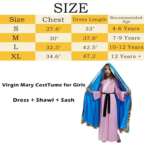 Disfraz de Virgen María para Niñas Saint Halloween miniatura 7
