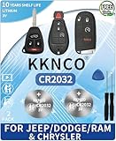 Key Fob Battery Replacement for Jeep Dodge Ram Chrysler Cherokee Caravan Town & Country Charger Compass Durango Challenger Journey Renegade Pacifica Patriot (Check Fit Guide) 2 Packs