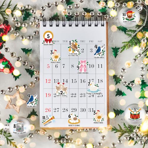 Image of Christmas 12 Days Stickers Rolls, 1000Pcs Classic Religion Theme