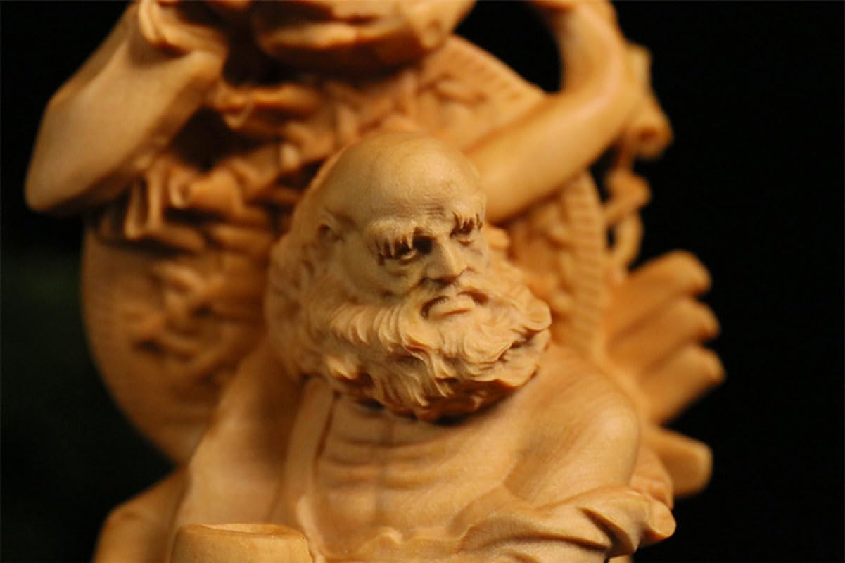 dsdsad 達磨大師 仏像 木彫り (高さ21cm×巾7cm）ツゲ製高級木彫り 仏陀