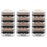 カミソリ 替刃 12個ジレット対応 フュージョン 5段刃 ジレット用 Fusion ひげ剃り 交換刃 ひげそり 髭剃り プログライド 剃刀 ひげそり メンズカミソリ替刃 男性 シェーバー交換ヘッド(12個入)