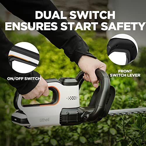 Litheli 20V Hedge Trimmer, 20'' Cordless Hedge Trimmer For Shrub, Cutting, Trimming, Pruning, 3/4'' Battery Bush Trimmer With 2.0Ah Battery Included #TOP3