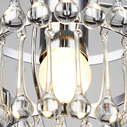 Lustre cristal rond salle à manger avec bâtons goutte d'eau