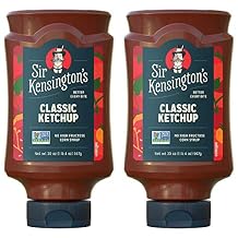 Sir Kensingtons Classic Ketchup, Ketchup From Whole Tomatoes, No High Fructose Corn Syrup, Gluten Free, Certified Vegan, Non- GMO Project Verified, Shelf-Stable, 20 oz Pack of 2