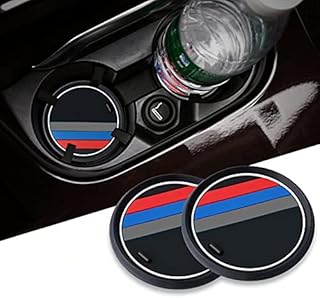 AOYUTC 2PCS Car Interior Accessories Anti Slip Cup Mat for CAR 1 3 5 7 Series F30 F35 320li 316i X1 X3 X4 X5 X6 (2.6inch), blue