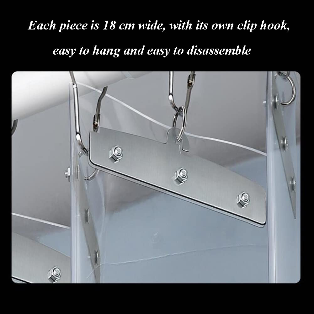 Rideau De Porte Pliant Coulissant en PVC, Rideaux Isolants Transparents Hot Melt Rideau De Porte Intégré Convient pour La Maison, Magasin, Usine Ouverture Et Fermeture Au Milieu (Couleur : Clair, Ta