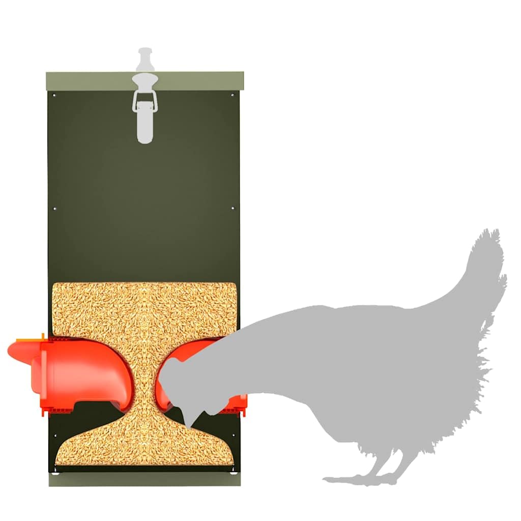 Genérico Comedero para Pollos Verde Oliva 32,5 x 20,5 x 43 cm,Producto para Mascotas y Animales,Productos para Mascotas,Cuencos, comederos, y bebederos para Mascotas,874685