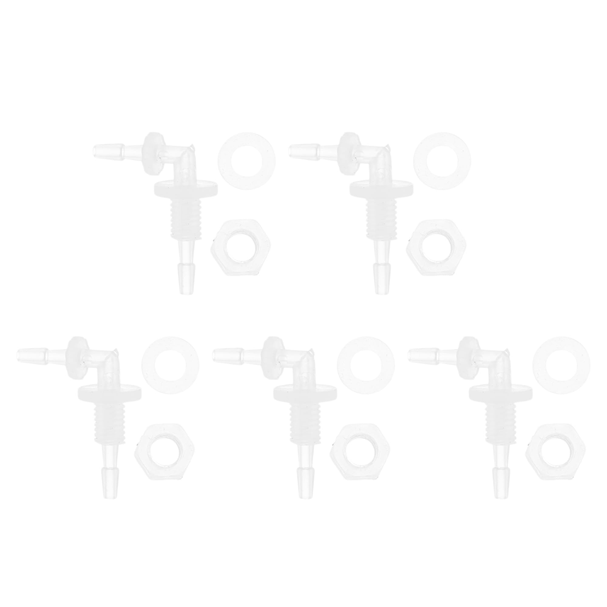 Conjunto De Conectores De Codo De Manguera 1 Set Para Acuario PP | Transparente, 3/32", Compatible Universal, Conexiones A Prueba De Fugas, Para Bomba De Aire