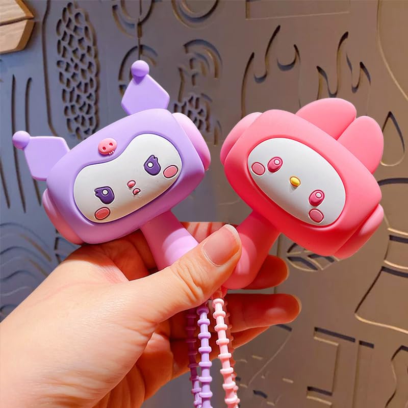 Image of SAJANI Cute Cartoon Hammer Choo Choo Keychain With Sound For Kids, Shake Left Right Musical Beep Hammer Toy, Soft Grip Cartoon Handheld Sensory Keychain For Babies & Toddlers