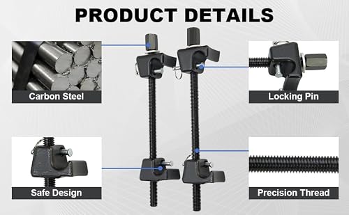 FreeTec Macpherson Strut Spring Compressor Tool Set, Coil Spring Compressor Tool, 1/2\" Socket Square Drive Heavy Duty Spring Compressor