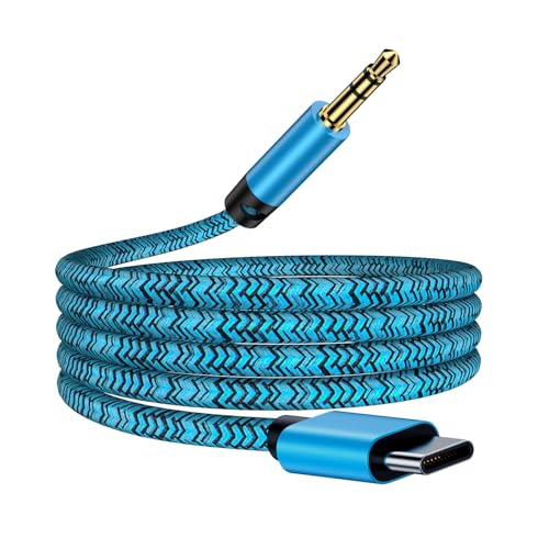 USB C to 3.5mm iPhone 17 Pro Max 16 15 Audio Aux Jack Cable Car Stereo Cord 3.3ft Headphone Adapter Dongle Wire for iPhone 17e Air 16e 16 15 Pro 15 Plus, Samsung Galaxy S26 S24 Ultra S23 A55 A54 A35