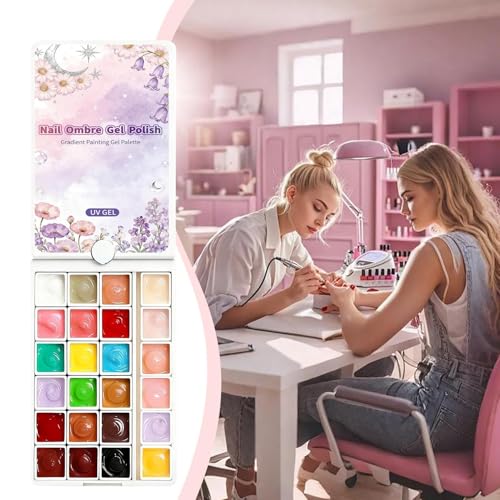 Gel de palmaditas para evitar manchas en manicuras degradadas de 24 colores 3
