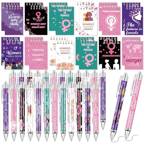 Carnet de notes inspirant lot de 24 pour le Mois de l'histoire des femmes et égalité