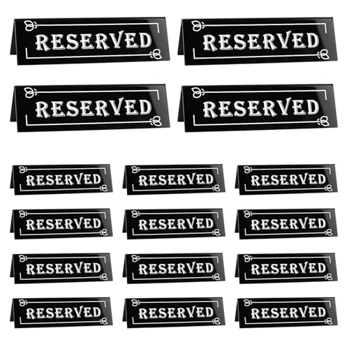 JMIATRY 16 Stück Reserviert Schilder Gastronomie 150x45mm Acryl Reservierte Tischschilder Reservierte Tischkarten Gastreservierung Tisch-Sitzschild Für Restaurant Hochzeit Sitzreservierung