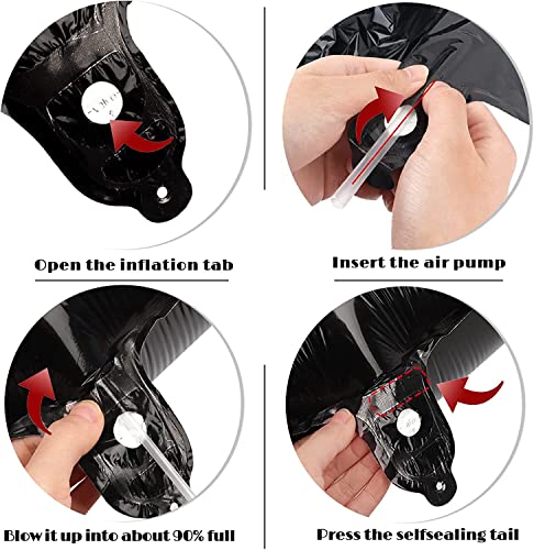 Number 3 Balloons - Large, 40 Inch | 3Rd Birthday Decorations |Crown 3Rd Birthday Balloon Numbers | Big Numbers 13 30 For Party Decorations Anniversary, Black #TOP6