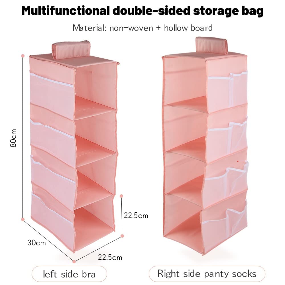 Organizador Colgante De Armario De 4 Capas - Bolsa Plegable Gris, Ahorra Espacio, Para Ropa Y Accesorios