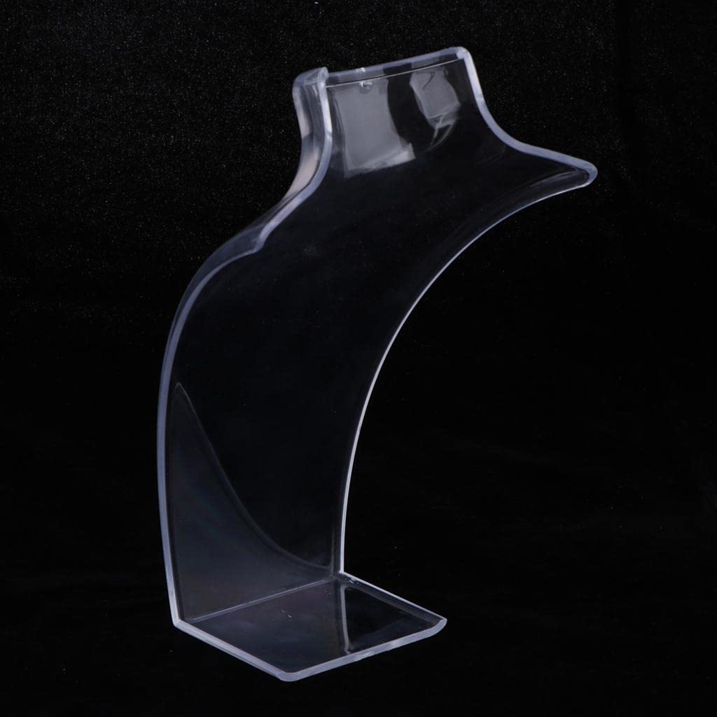 misppro 3 soportes de acrílico para collares, pendientes, joyas, busto, expositor, expositor, transparente