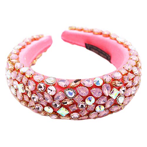 Bandeau en cristal anti-douleur : serre-tête éponge rembourré baroque pour coiffure de fête