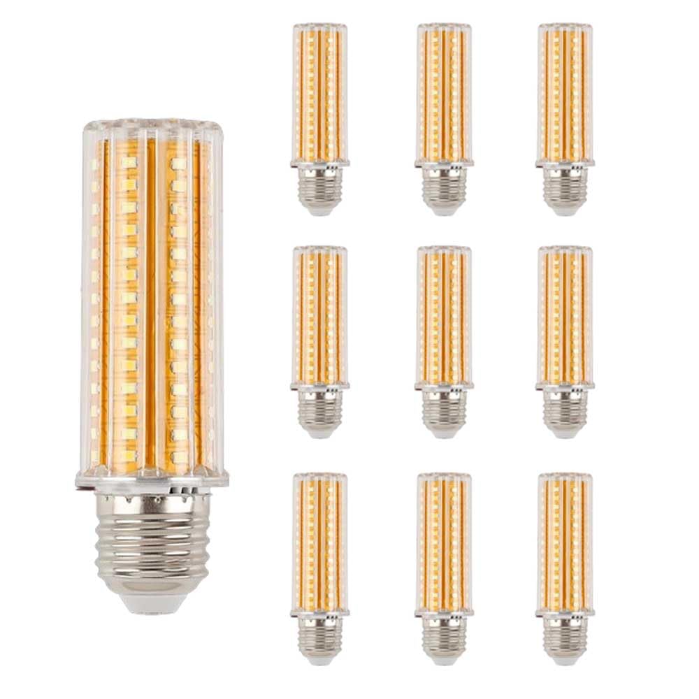 Paquete de 10 Bombillas Led de Maíz E27 de Alto Brillo, 24 W, Frío, 6000 K, Equivalente a Bombilla de Rosca E27, 200 W, 2400 Lm, Bombillas de Maíz de Bajo Consumo para Iluminación de Jar/War