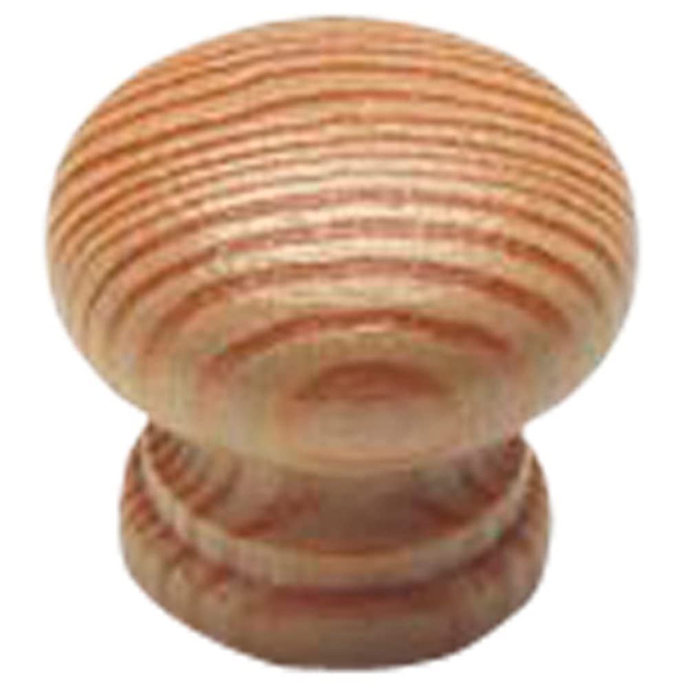 Merriway Brown Bh05189 (4 Pcs) Cupboard Door/Drawer Knob Pine Drilled Lacquered 40Mm - Pack Of 4 Pieces