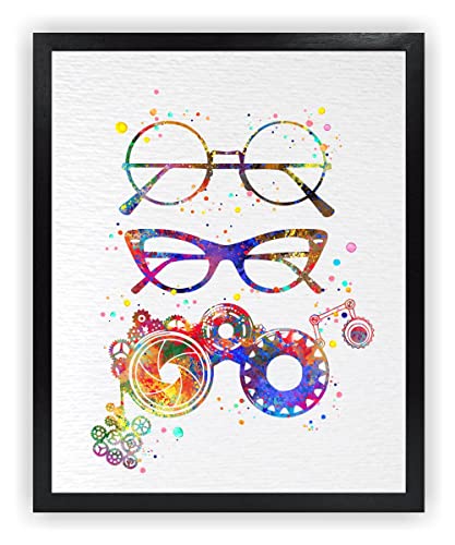 Dignovel Studios 8X10 Unframed Eyeglasses Watercolor Art Print Optometrist Optometry Optician Poster Eye Doctor Eye Wear Medical Art Ophthalmology Wall Art Eye Clinic Décor Dn749 #TOP20