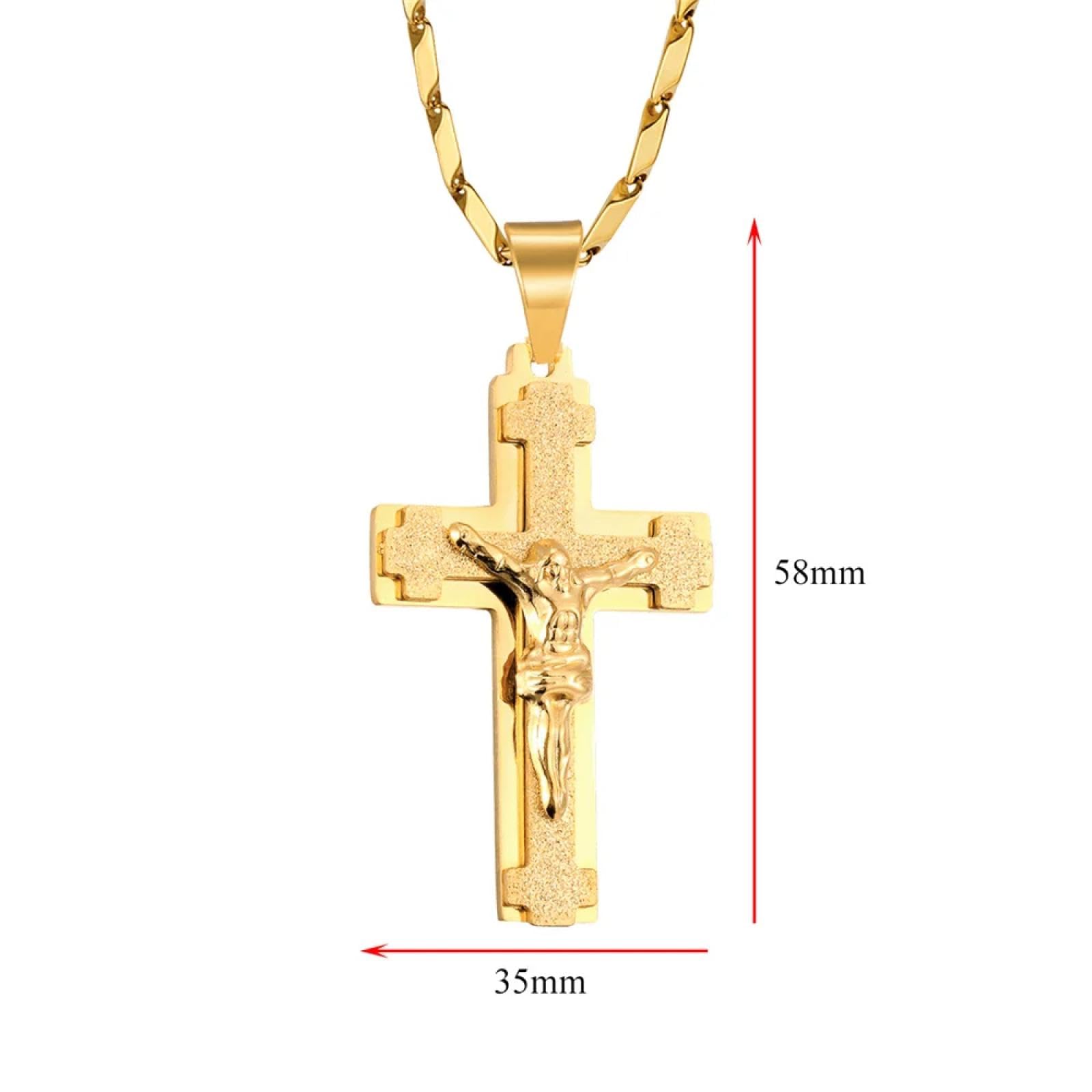 SiVaji Necklace Halskette Ketten Schmuck Herren Frauen Anhänger Necklacereligiös Jesus Kreuz Anhänger Männer Halsketten Männlich