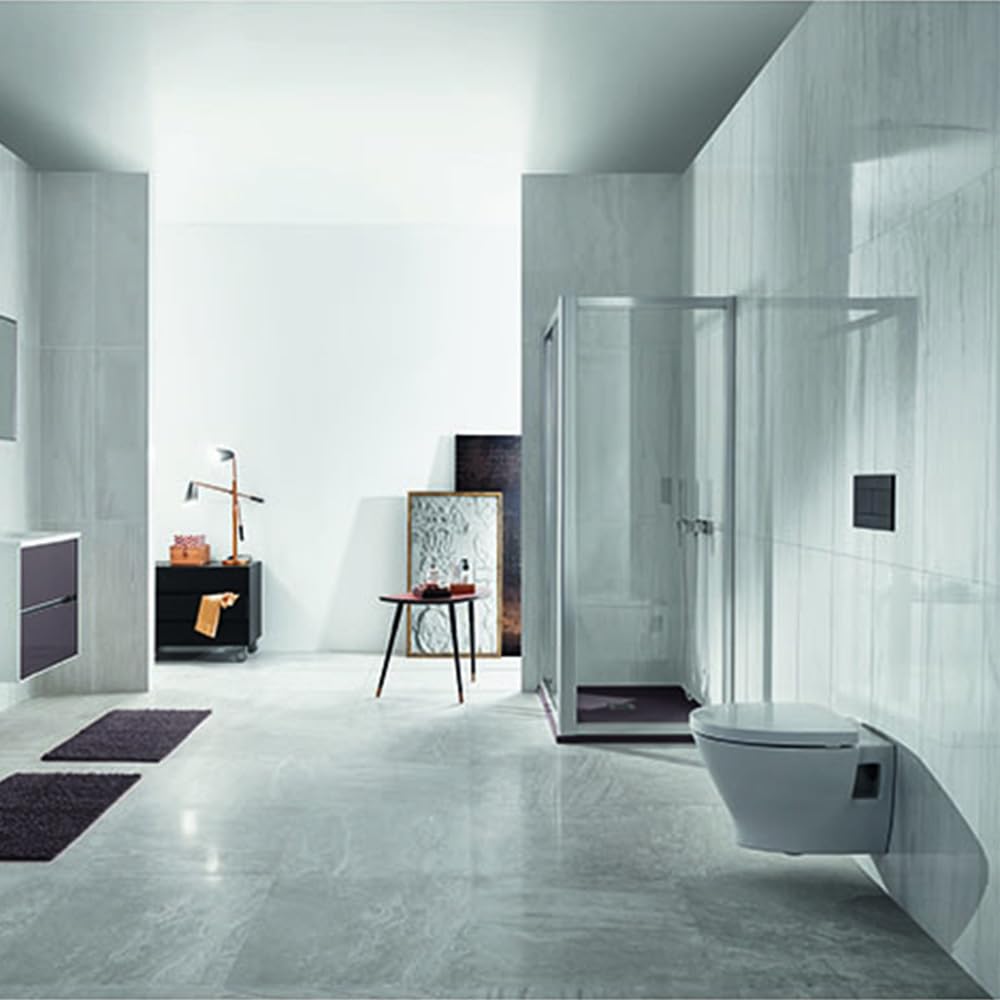 Placca dual cassetta wc Oli74 Plus, doppio scarico azionamento meccanico, slim nero Matt