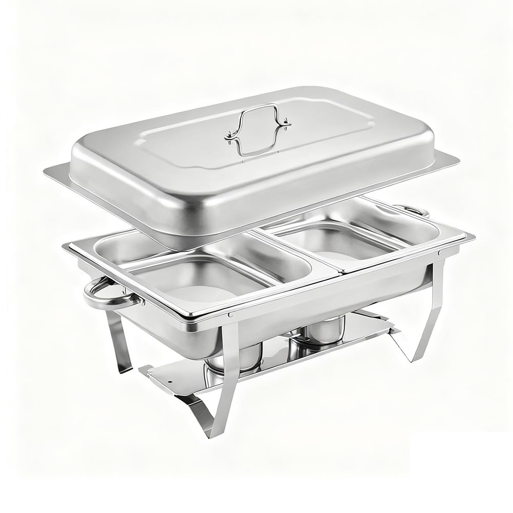 Homewell Set di 4 credenze riscaldate, coperchio pieghevole, riscaldatore per piatti in acciaio inox, per credenza/bagno marittimo professionale/mantenimento al caldo/ristoratore/hotel/ristorante