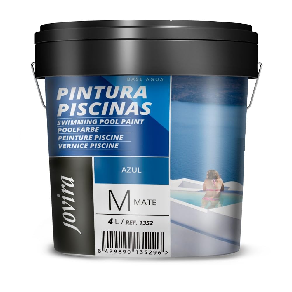 JOVIRA PINTURAS 4L Farby basenowe do basenów Ochrona i dekoracja basenu (4 litry, niebieski) B-10