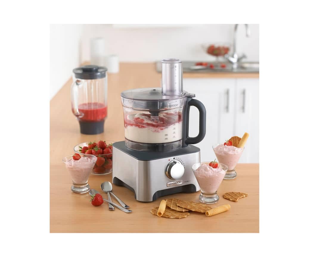 Kenwood FDM780BA MultiPro Classic Food Processor, Robot da Cucina con Frullatore, 1000 W, 3 Litri, Metallo Pressofuso, Argento