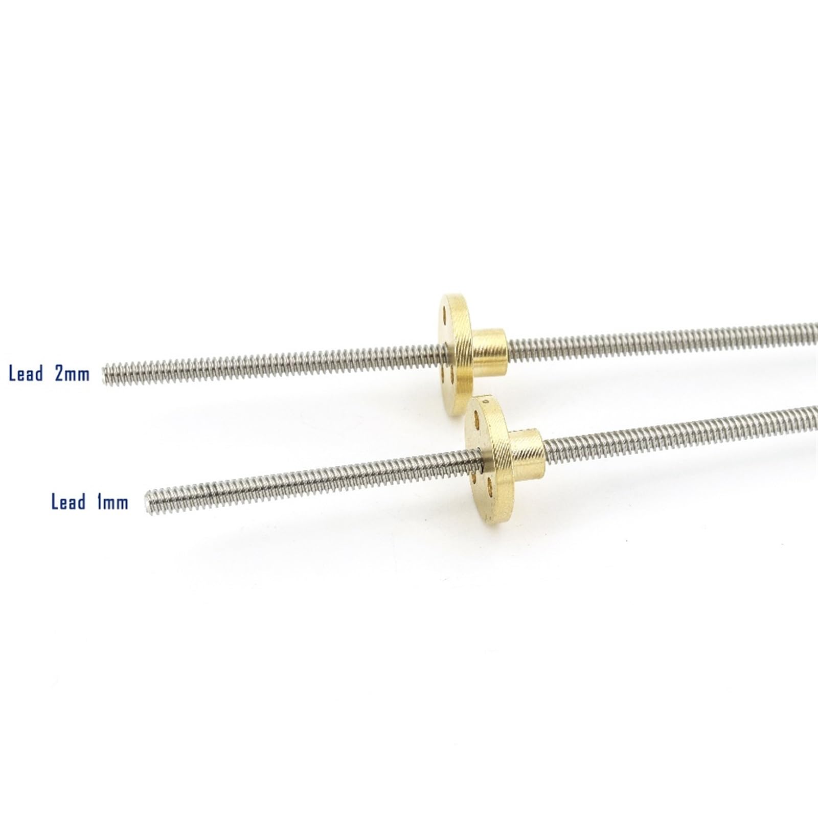 Threaded Backlash T4 Lead Screw Rod with Brass Nut 1mm Pitch 1mm 2mm Lead Stainless Steel Screw Rod 100mm Length Trapezoidal Thread Screw Rod Screw trapezoidal (Color : 100mm Length, Size : Pitch 1