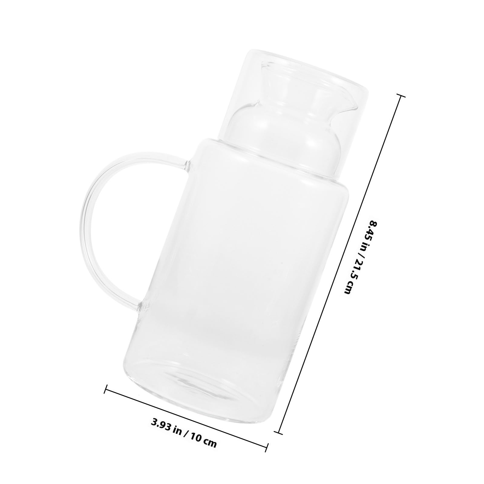 Jarra de Agua de Vidrio 1,3 L Resistente al Calor Frío para Casa