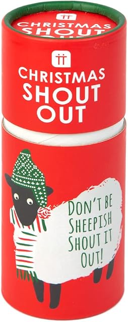 Talking Tables Dipstick Shout Out Christmas Trivia Game for Kids 160 Quiz Questions, Fun Table Games Families, Childen age 4+, Adults, Stocking Filler Ideas, Xmas Eve Box, BC-SHEEP-SHOUTOUT