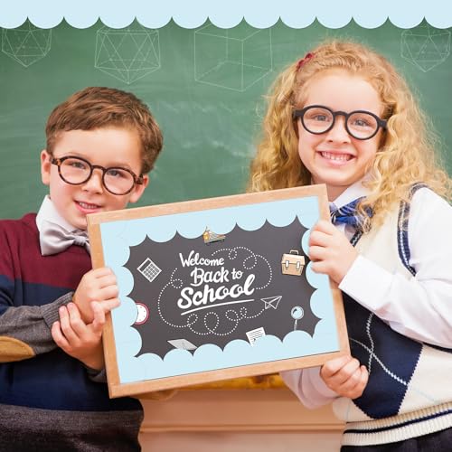 Image of 65 ft Light Blue Bulletin Board Borders for Classroom Pastel Scalloped Border Trim Colorful Classroom Decorations for Back to School Home Chalkboard Whiteboard Wall Office