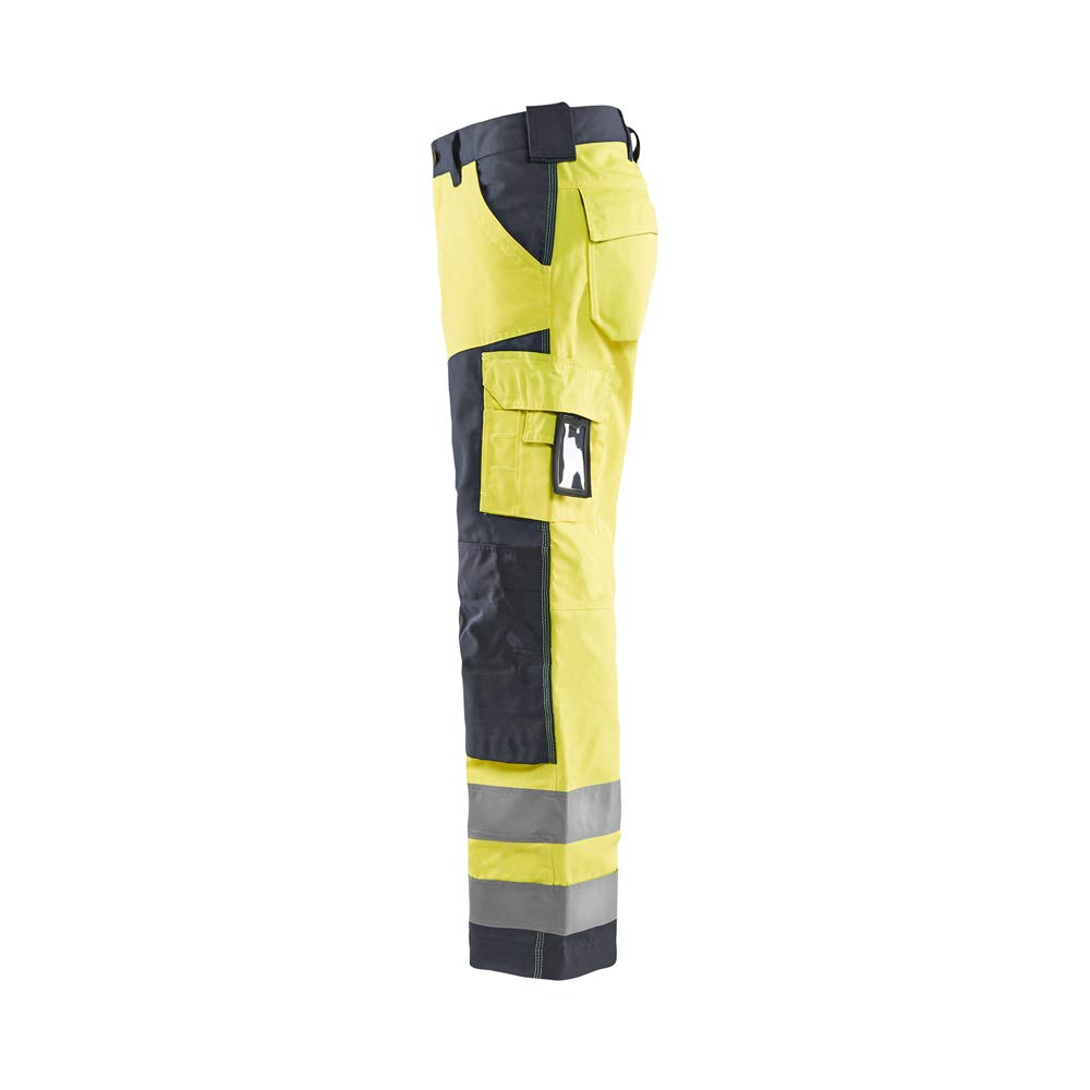 Blaklader 156618113396C50 - Pantalones de trabajo sin bolsillos para las uñas, talla C50, color amarillo y gris