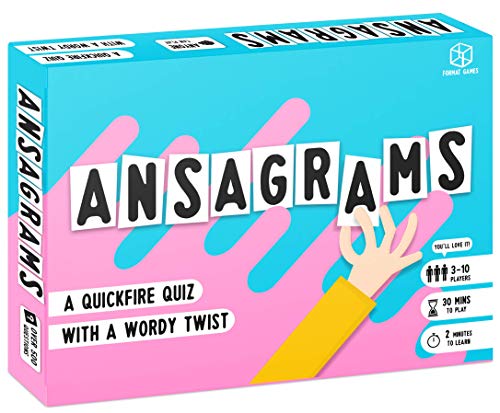 Ansagrams A Quick Fire Quiz with a Wordy Twist A New Card Game for Families and Friends