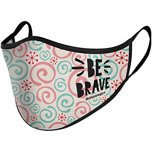 Preisvergleich Produktbild SMMASH Mundschutz Maske Kinder Wiederverwendbar, Hochwertiges Gesichtsmaske Waschbar, für Mädchen und Jungen, Hergestellt in der Europäischen Union (7 / 12, Be Brave)