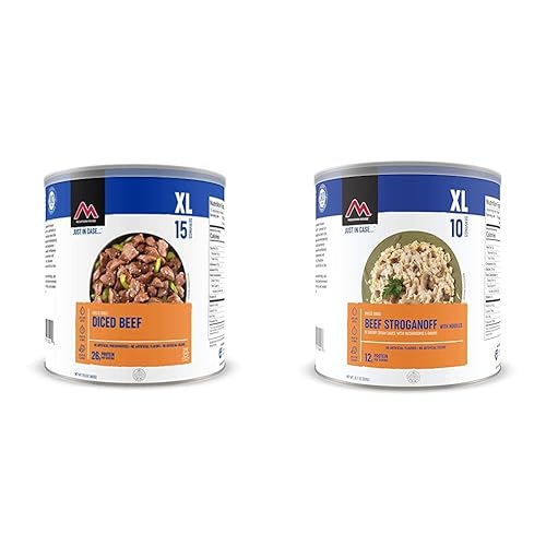 Miniatura 36 de Mountain House Carne de res en cubitos Alimentos de supervivencia liofilizados y de emergencia Lata #10 Salchicha de cerdo y sin gluten #10