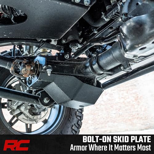 Image of Rough Country Front M186 Diff Skid Plate for 18-23 Jeep Wrangler JL - 10623,Black