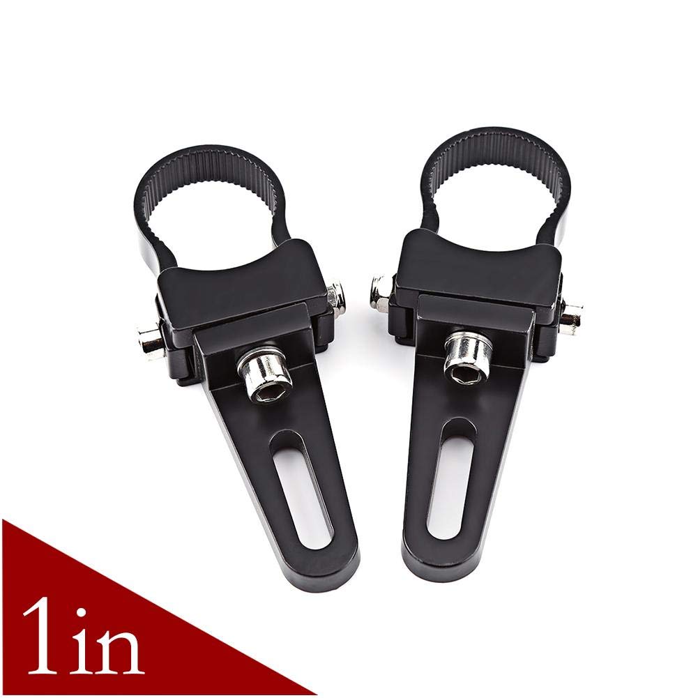 Qiilu Mounting Brackets for LED Light Bar, 2pcs Car Truck OffRoad ATV