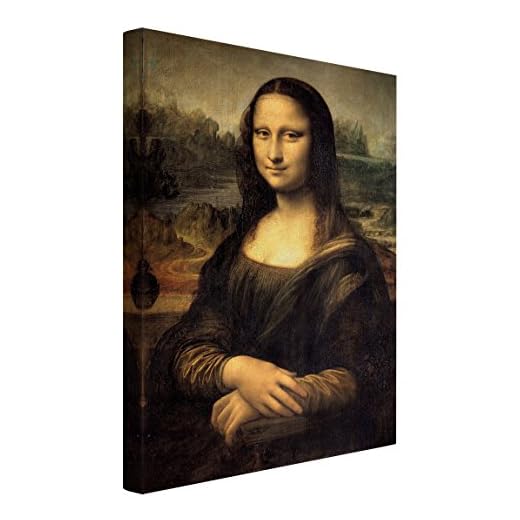 Bilderwelten Cuadro en Lienzo - Leonardo da Vinci - La Gioconda - Alto 3:2, Cuadros Cuadro Lienzo Cuadro sobre Lienzo Cuadro Moderno Cuadro Decoracion, Tamaño: 120 x 80cm