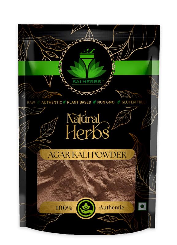 SAI HERBS Agar Kali Powder - Agar Wood Powder - Aquilaria Agallocha Powder - Oud Wood Powder - Pure & Natural (100 Grams)