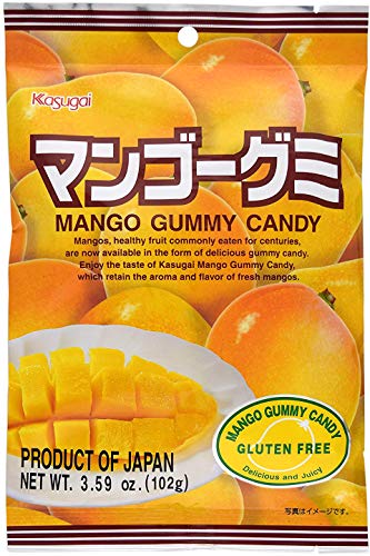 Kasugai Mango Gummy Candy 3.59oz (9 Pack)