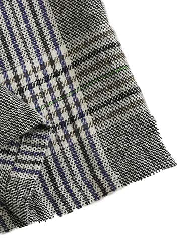 Floerns Women's Plaid High Waist Bodycon Mini Skirt Grey Plaid L