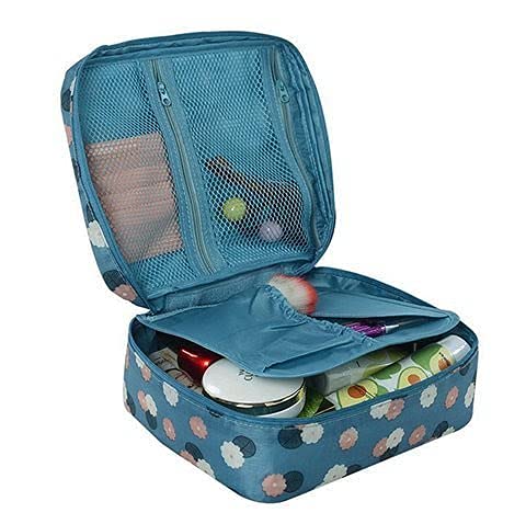 Multipurpose Storage Pouch for Beauty & Travel Essentials || Waterproof Travel Makeup Organizer Bag for Women || Polyester Cosmetic Toiletry Case with Brush Holder, Wet & Dry Separation.-image-25