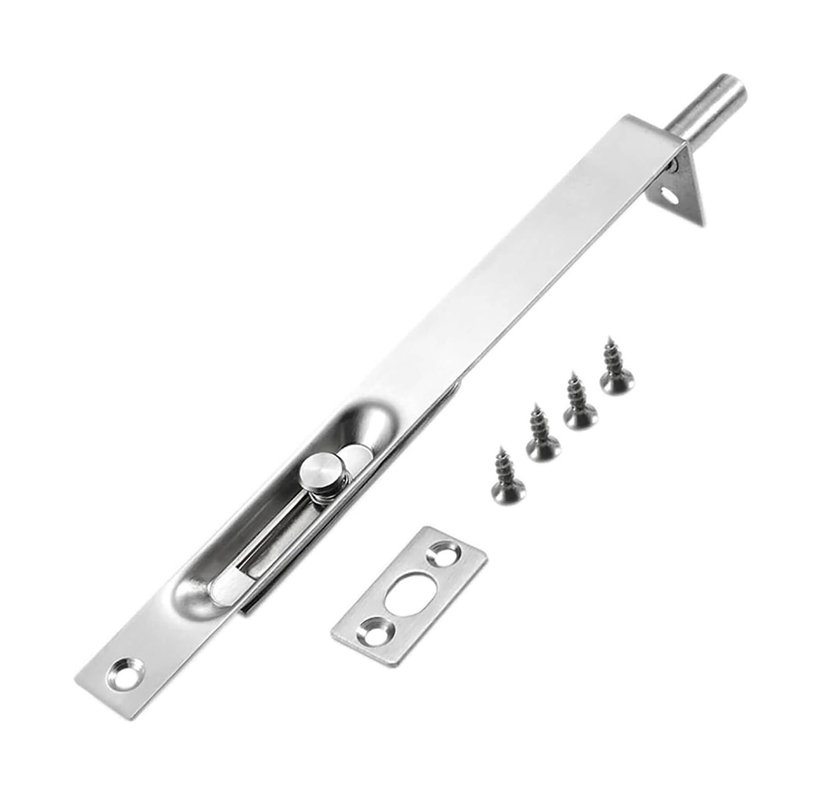 Door Lock Bolt, Door Lock Flush Bolt Slide Gate Latch French Sliding, Multicolor, 4-8 inches(Steel,8 inches)