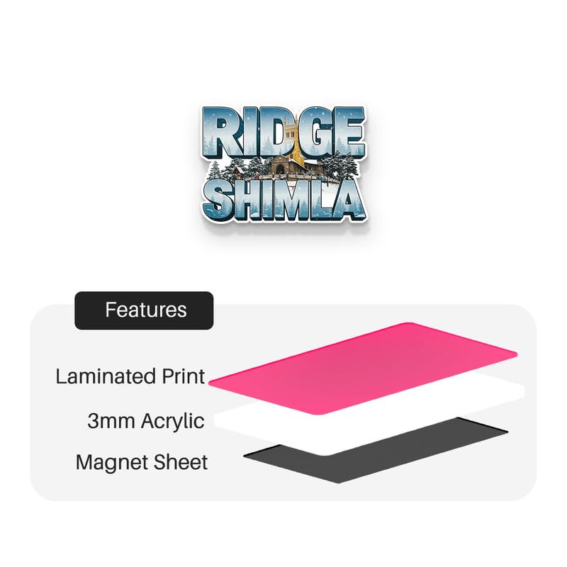 Image of Ridge Fridge Magnets, Glossy Finish, Stylish Magnet for Fridge, Wardrobe & Metal Surfaces