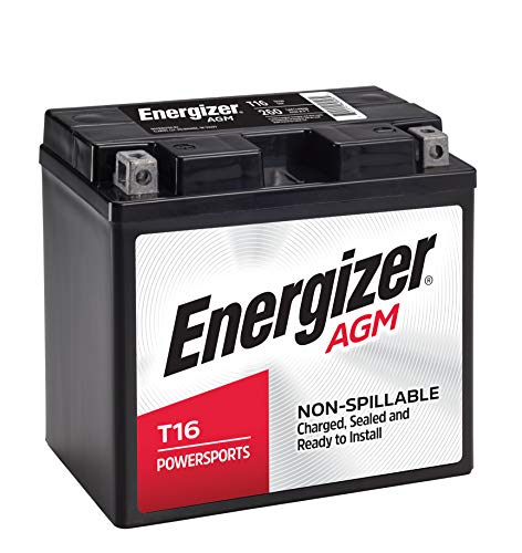 Energizer ET16 AGM Motorcycle and Personal Water Craft 12V Battery, 260 Cold Cranking