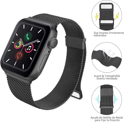 Pulseiras Compatível com Apple Watch correia 38/40/41/42/44/45/49 mm, Correias de Substituição de Me