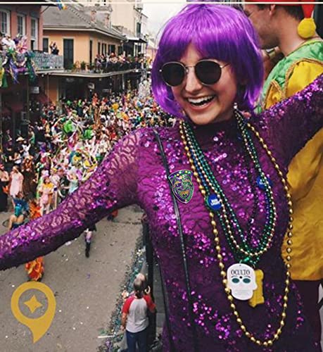 Image of Mardi Gras Brooches for Women 5 Pcs Glitter Mask Fleur-De-Lis Mask Skull Jester Feather Hat MARDI GRAS Crown Brooch Pins Bulk Festival Carnival Parade Party Brooches Accessories Gift for Mardi Gras Holiday Costume Decoration